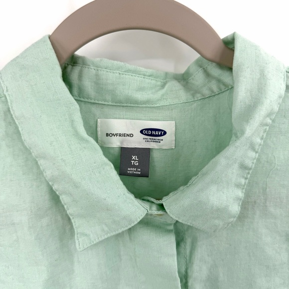 Old Navy Linen Blend Boyfriend Button Down LS Blouse Size XL - Picture 2 of 5